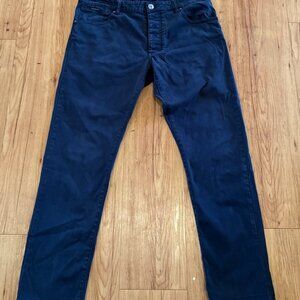 Hackett London Bespoke Navy Blue Men Pants Size 36R Button Fly 5 Pocket layout